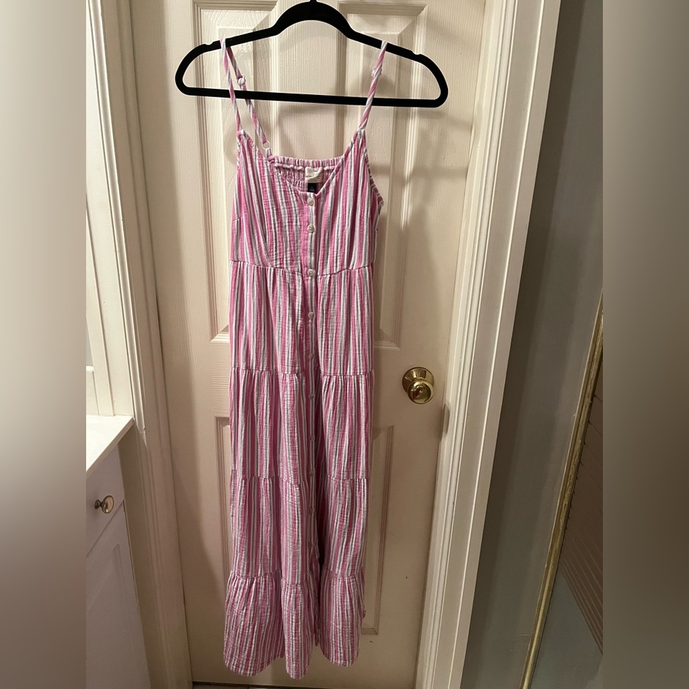 Target Button Down Gauze Midi Dress